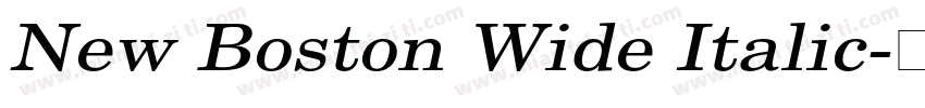 New Boston Wide Italic字体转换